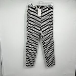 Womens Super Stretch Geometric Slacks NWT 6 Preppy Business Casual